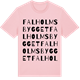 Pink Cotton t-shirt med Falholmsbygget ordlek t-shirt