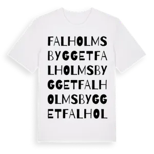 Falholmsbygget ordlek t-shirt – ekologisk bomull t-shirt från Pinshirt