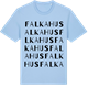 Blue Soul t-shirt med Falkahus ordlek t-shirt