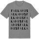 Mid Heather Gray t-shirt med Falkahus ordlek t-shirt