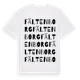 White t-shirt med Fältenborg ordlek t-shirt