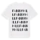 White t-shirt med Fannyhill ordlek t-shirt