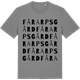 Mid Heather Gray t-shirt med Fårarps gård ordlek t-shirt