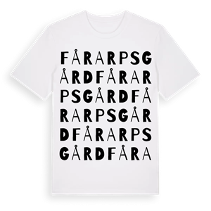 Fårarps gård ordlek t-shirt – ekologisk bomull t-shirt från Pinshirt