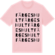 Pink Cotton t-shirt med Färgeshult ordlek t-shirt