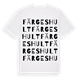 White t-shirt med Färgeshult ordlek t-shirt