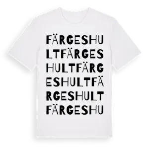 Färgeshult ordlek t-shirt – ekologisk bomull t-shirt från Pinshirt
