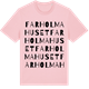 Pink Cotton t-shirt med Farholmahuset ordlek t-shirt