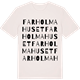 Vintage White t-shirt med Farholmahuset ordlek t-shirt