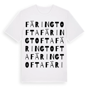 Färingtofta ordlek t-shirt – ekologisk bomull t-shirt från Pinshirt