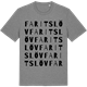 Mid Heather Gray t-shirt med Faritslöv ordlek t-shirt