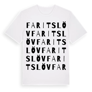Faritslöv ordlek t-shirt – ekologisk bomull t-shirt från Pinshirt