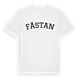 White t-shirt med Fästan böjd t-shirt