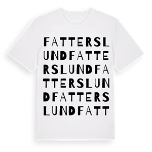 Fatterslund ordlek t-shirt – ekologisk bomull t-shirt från Pinshirt