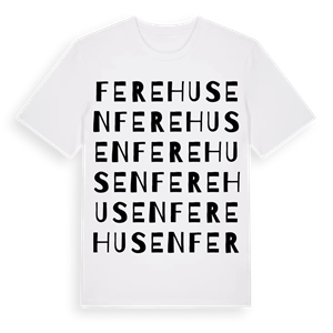 Ferehusen ordlek t-shirt – ekologisk bomull t-shirt från Pinshirt