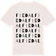 Vintage White t-shirt med Fiedal ordlek t-shirt