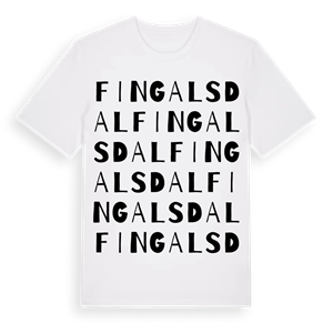 Fingalsdal ordlek t-shirt – ekologisk bomull t-shirt från Pinshirt