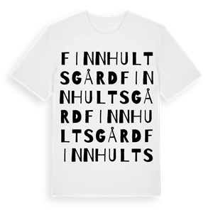 Finnhults gård ordlek t-shirt – ekologisk bomull t-shirt från Pinshirt