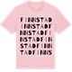 Pink Cotton t-shirt med Finnstad ordlek t-shirt