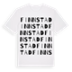 White t-shirt med Finnstad ordlek t-shirt