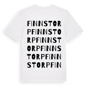 Finnstorp ordlek t-shirt – ekologisk bomull t-shirt från Pinshirt