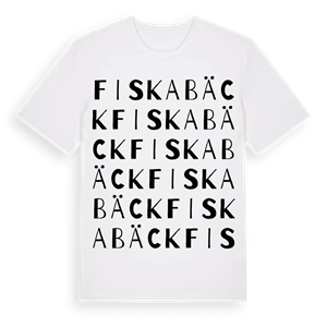 Fiskabäck ordlek t-shirt – ekologisk bomull t-shirt från Pinshirt