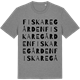 Mid Heather Gray t-shirt med Fiskaregården ordlek t-shirt