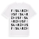 White t-shirt med Fiskarehus ordlek t-shirt