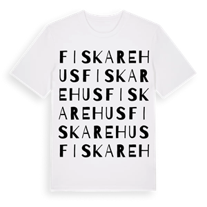 Fiskarehus ordlek t-shirt – ekologisk bomull t-shirt från Pinshirt