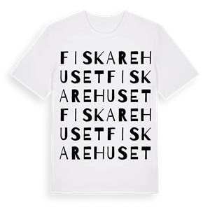 Fiskarehuset ordlek t-shirt – ekologisk bomull t-shirt från Pinshirt
