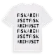 White t-shirt med Fiskarehuset ordlek t-shirt