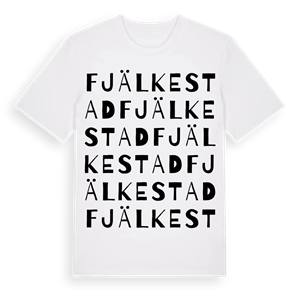 Fjälkestad ordlek t-shirt – ekologisk bomull t-shirt från Pinshirt