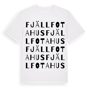 Fjällfotahus ordlek t-shirt – ekologisk bomull t-shirt från Pinshirt