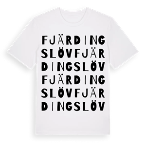 Fjärdingslöv ordlek t-shirt – ekologisk bomull t-shirt från Pinshirt