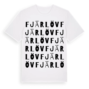 Fjärlöv ordlek t-shirt – ekologisk bomull t-shirt från Pinshirt