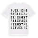 White t-shirt med Fjelie boställe ordlek t-shirt