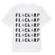 White t-shirt med Flackarp ordlek t-shirt