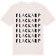 Vintage White t-shirt med Flackarp ordlek t-shirt