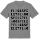 Mid Heather Gray t-shirt med Flaggspelet ordlek t-shirt