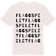Vintage White t-shirt med Flaggspelet ordlek t-shirt
