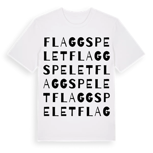 Flaggspelet ordlek t-shirt – ekologisk bomull t-shirt från Pinshirt