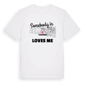 Någon i Flaningen älskar mig t-shirt – ekologisk bomull t-shirt från Pinshirt