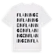 White t-shirt med Flaningen ordlek t-shirt