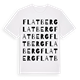 White t-shirt med Flatberg ordlek t-shirt