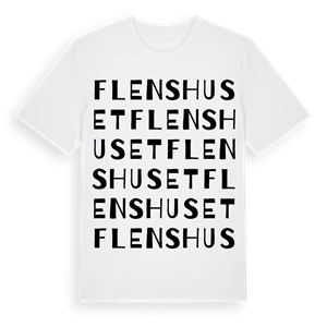 Flenshuset ordlek t-shirt – ekologisk bomull t-shirt från Pinshirt