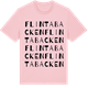 Pink Cotton t-shirt med Flintabacken ordlek t-shirt