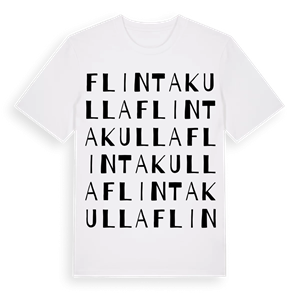 Flintakulla ordlek t-shirt – ekologisk bomull t-shirt från Pinshirt