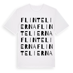 Flintelierna ordlek t-shirt – ekologisk bomull t-shirt från Pinshirt