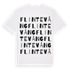 White t-shirt med Flintevång ordlek t-shirt