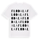 White t-shirt med Flodala ordlek t-shirt